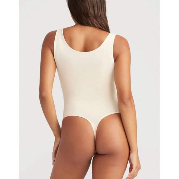 Yummie, ivy shaping thong back bodysuit, color is Nude, M/L - Picture 3 of 4